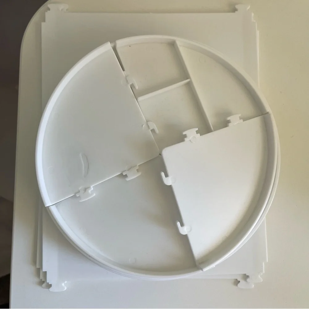 White Acrylic Rotating 360 Comsetic Organizer